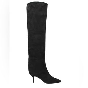 Stuart Weitzman NIB Millie suede boots in black 36 OTK